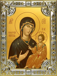 Икона Иверская икона Божией Матери, 18х24 см, со стразами 29460