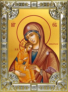Икона Миасинская икона Божией Матери, 18х24 см, со стразами 29476