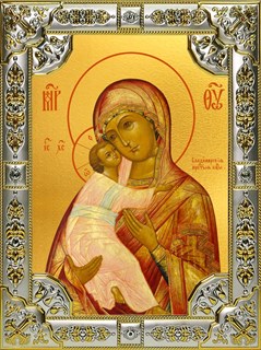 Икона Владимирская икона Божией Матери, 18х24 см, со стразами 29486
