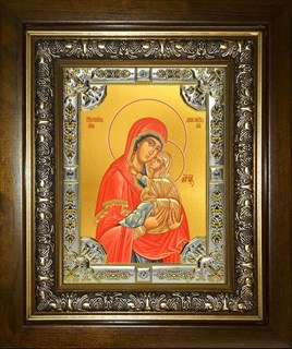 Икона Анна, мать Пресвятой Богородицы, праведная, в киоте 24х30 см 29504