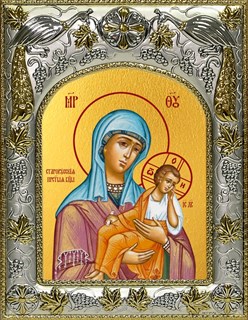 Икона Старорусская икона Божией Матери, 14х18 см 29547