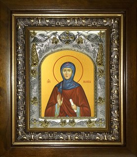 Икона Мелания Римляныня преподобная, в киоте 20х24 см 29561