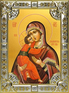 Икона Владимирская икона Божией Матери, 18х24 см, со стразами 29564
