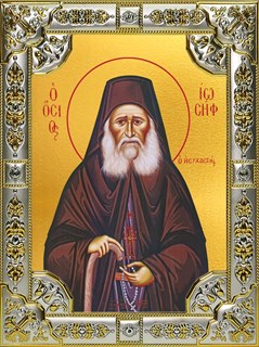 Икона Иосиф Исихаст преподобный, 18х24 см, со стразами 29573
