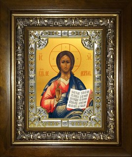 Икона Господь Вседержитель, в киоте 24х30 см 29577
