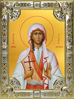 Икона Святая Злата мученица, 18х24 см, со стразами 29580