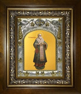 Икона Григорий Богослов святитель, в киоте 20х24 см 29605