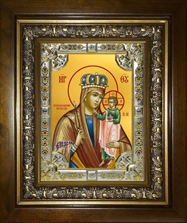 Икона Призри на смирение, икона Божией Матери, в киоте 24х30 см 29670