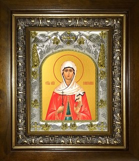 Икона Капитолина Каппадокийская мученица, в киоте 20х24 см 29721
