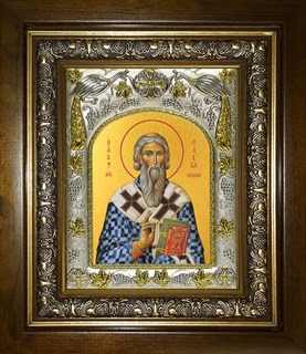 Икона Савва Сербский, в киоте 20х24 см 29745