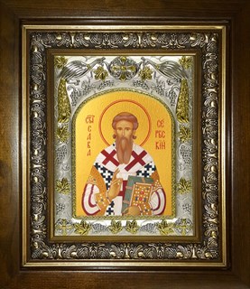Икона Савва Сербский, в киоте 20х24 см 29762
