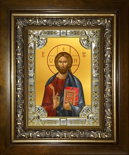 Икона Господь Вседержитель, в киоте 24х30 см 29855