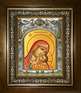 Икона Касперовская икона Божией Матери, в киоте 20х24 см 29863