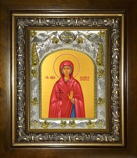 Икона Калиса, святая мученица, в киоте 20х24 см 29870