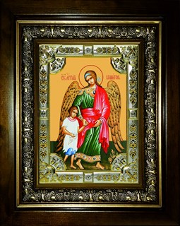 Икона Ангел Хранитель, в киоте 24х30 см 29894