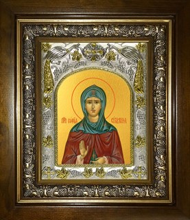 Икона София Суздальская, преподобная, в киоте 20х24 см 29946