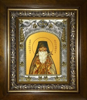 Икона Севастиан Карагандинский (Фомин) Преподобноисповедник, в киоте 20х24 см 29963