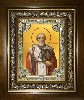 Икона Николай Чудотворец, Архиепископ Мир Ликийских, святитель, в киоте 24х30 см 29983