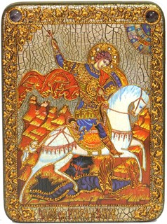 {{photo.Alt || photo.Description || 'Подарочная икона Чудо святого Георгия о змие на дубе 21х29 см.'}}