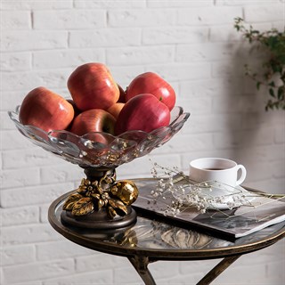 {{photo.Alt || photo.Description || 'Фруктовница-конфетница Лайм Дженоа Плейт Бронза'}}