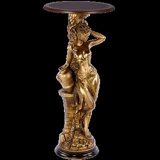 Подставка декоративная Девушка с кувшином №450 Бронза Орех Бордо Bo13055_4532;Bo11486_4532