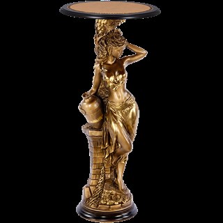 Подставка декоративная Девушка с кувшином №450 Бронза Орех Песочный Bo13055_4534;Bo11486_4534