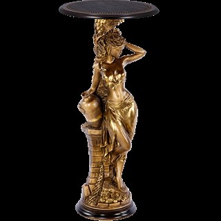 Подставка декоративная Девушка с кувшином №450 Орех Крупная рептилия Шоколад Bo13055_4533;Bo11486_4533