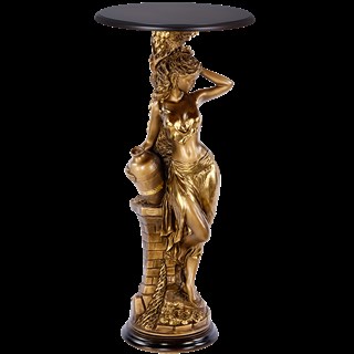 Подставка декоративная Девушка с кувшином №450 Бронза Орех Молд Bo13055_4537;Bo11486_4537