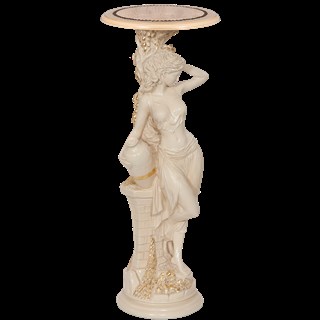 Подставка декоративная Девушка с кувшином Крупная рептилия Беж Bo13055_4540;Bo11481_4540