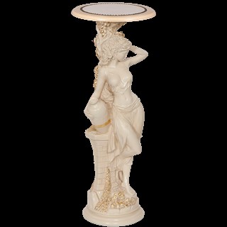 Подставка декоративная Девушка с кувшином Айвори Белая рептилия Bo13055_4539;Bo11481_4539