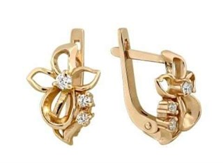 {{photo.Alt || photo.Description || 'Серьги серебряные позолоченные (красн.) с фианитами 2.89 гр.'}}