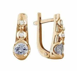 {{photo.Alt || photo.Description || 'Серьги серебряные позолоченные (красн.) с фианитами 3.1 гр.'}}