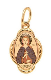 {{photo.Alt || photo.Description || 'Образок позолоченный (красн.) Святая мученица Юлия 1.01 гр.'}}