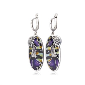 {{photo.Alt || photo.Description || 'Серебряные серьги «Кения», фиолетовые'}}