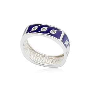 Кольцо из серебра «Муссон», синяя Fil61.246к-486
