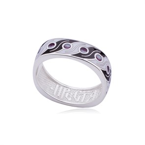 Кольцо из серебра «Муссон», черная Fil61.246-489