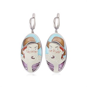 {{photo.Alt || photo.Description || 'Серебряные серьги-подвески «Дама в шляпке»'}}