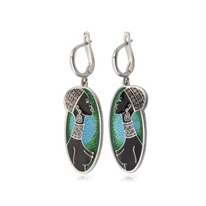 {{photo.Alt || photo.Description || 'Серебряные серьги «Кения», зеленые'}}