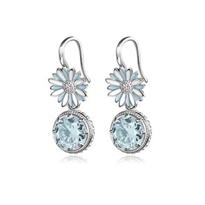 {{photo.Alt || photo.Description || 'Серьги-подвески из серебра «Ромашка», голубые'}}