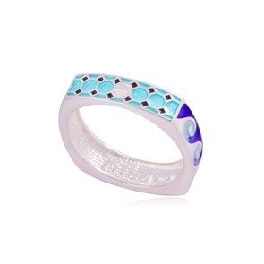 Кольцо из серебра «Орнамент», квадратной формы, разный орнамент на каждой стороне Fil61.184-565