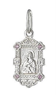 {{photo.Alt || photo.Description || 'Образок серебряный с фианитами Владимирская Божья Матерь 1.07 гр.'}}