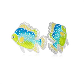 {{photo.Alt || photo.Description || 'Пусеты из серебра «Лялиус»,зелено-голубые'}}