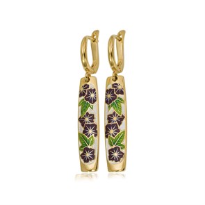 {{photo.Alt || photo.Description || 'Серьги-подвески из серебра «Петуния» (золочение), фиолетовые'}}