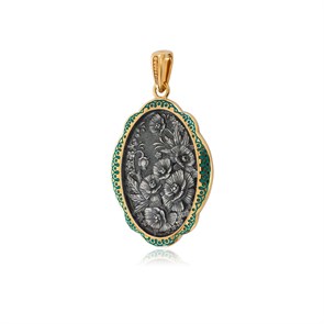 {{photo.Alt || photo.Description || 'Подвеска из серебра «Жостово. Маки» (золочение), зеленая'}}