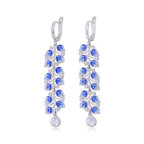 {{photo.Alt || photo.Description || 'Длинные серьги-подвески серебряные «Мелисса», синие'}}