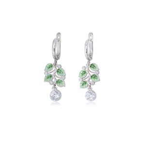 {{photo.Alt || photo.Description || 'Серьги-подвески из серебра «Мелисса», зеленые'}}