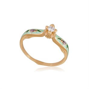 {{photo.Alt || photo.Description || 'Перстень серебряный «Примавера» (золочение), мятное с фианитами'}}