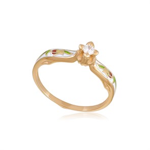 {{photo.Alt || photo.Description || 'Перстень серебряный «Примавера» (золочение), белое с фианитами'}}