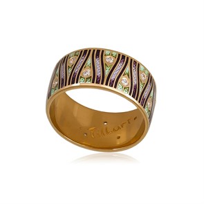 {{photo.Alt || photo.Description || 'Кольцо из серебра «Модерн. Перо павлина» (золочение), фиолетовое с фианитами'}}