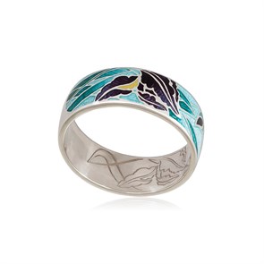 {{photo.Alt || photo.Description || 'Кольцо из серебра «Ирисы», морская волна'}}